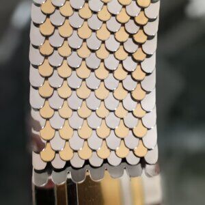 Vintage Metal Gold/Silver elasticated Belt OSFM